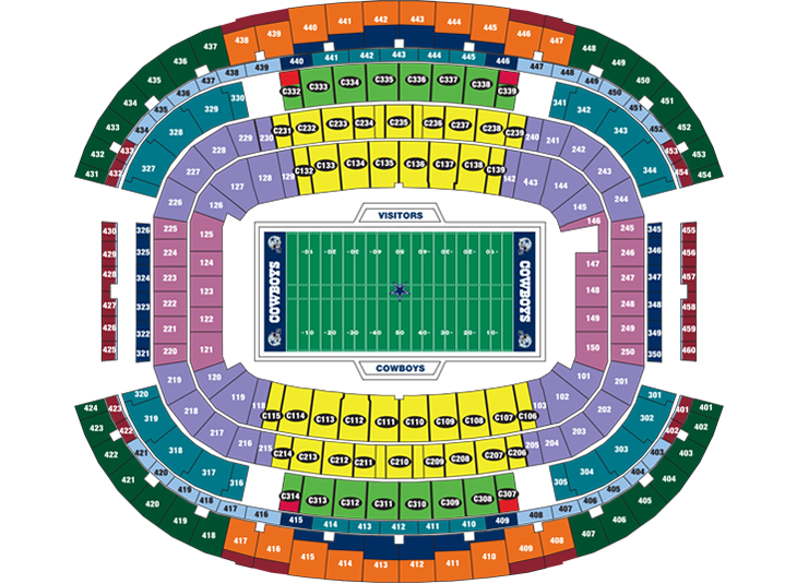 Dallas cowboys stadium discount seats for sale