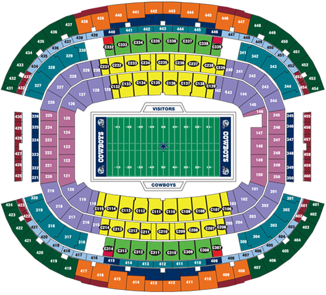 cowboys stadium seating chart Bruin Blog